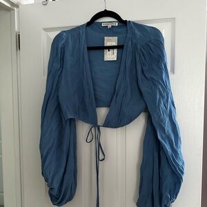 Blue Long Sleeve Top
